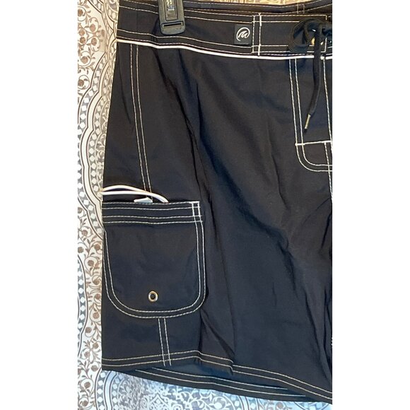 Mysterioso Womens Cycling Shorts Size 8 Black With White Stitching - Picture 4 of 13